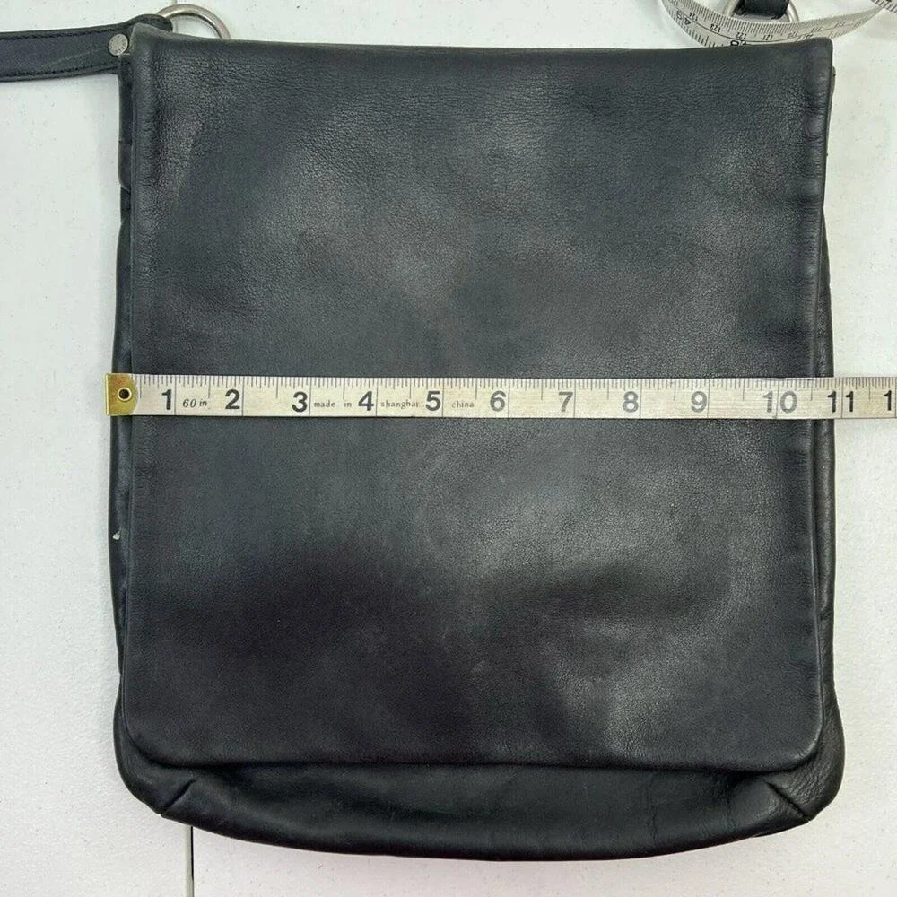 Vintage Coach‎ 9458 Crossbody Legacy Black Thick Leather Slim Messenger Heavy